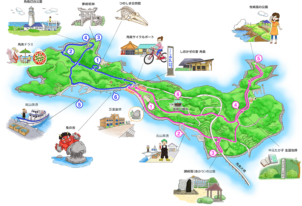 角島サイクリングマップ